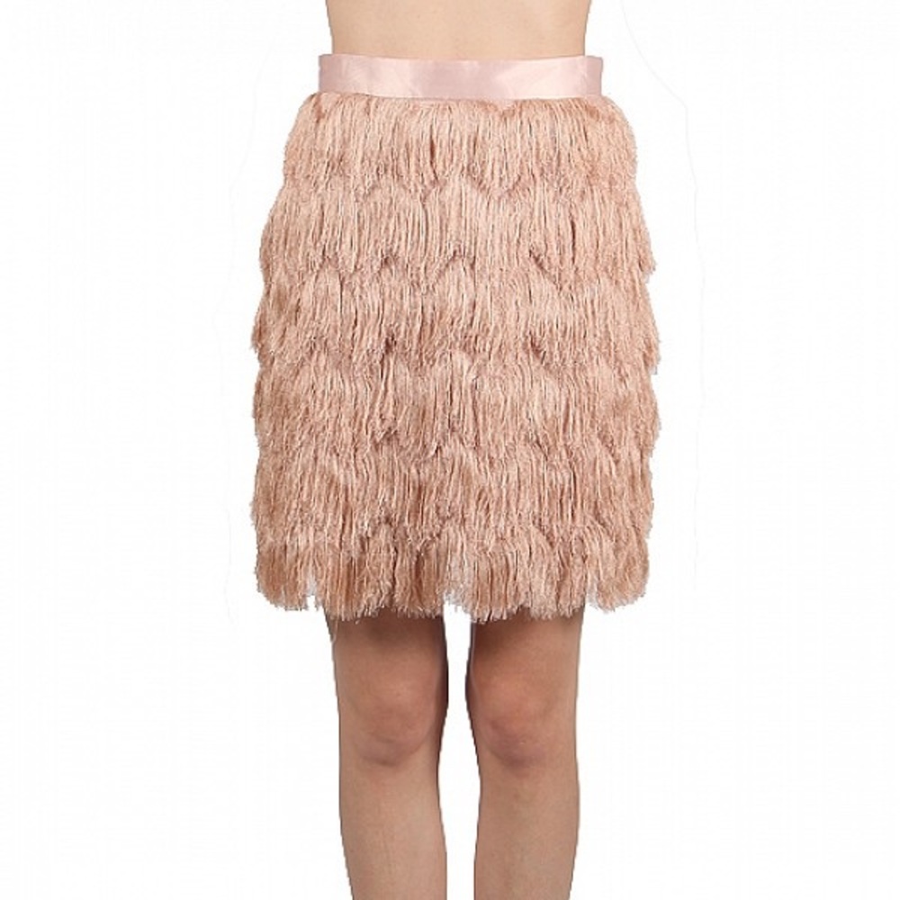 NWT RYU salmon fringe great gatsby skirt